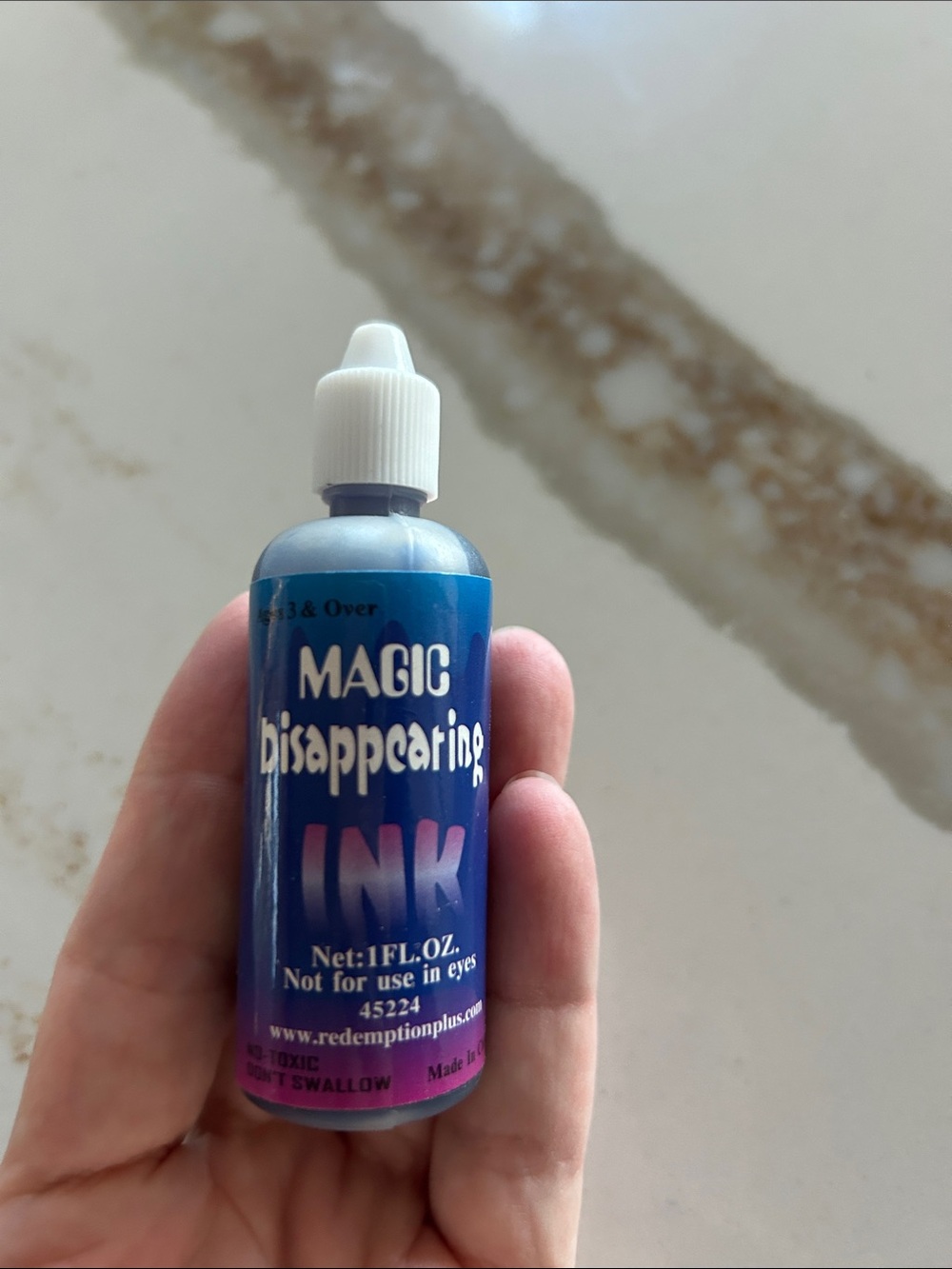 Magic Disappearing Ink Bottle - Blue/Pink Gradient